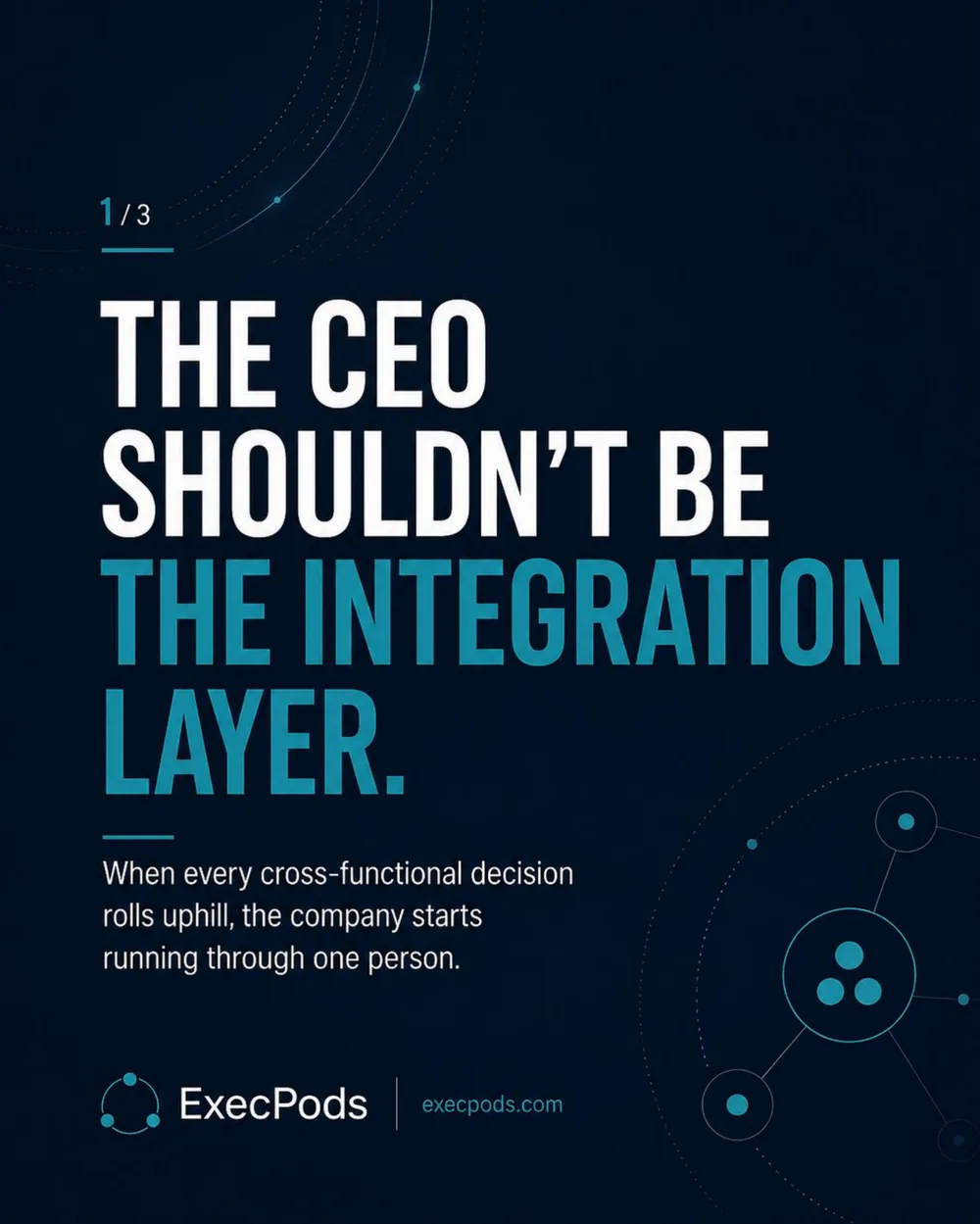 The CEO Shouldn't Be The Integration Layer, slide 1 of 3